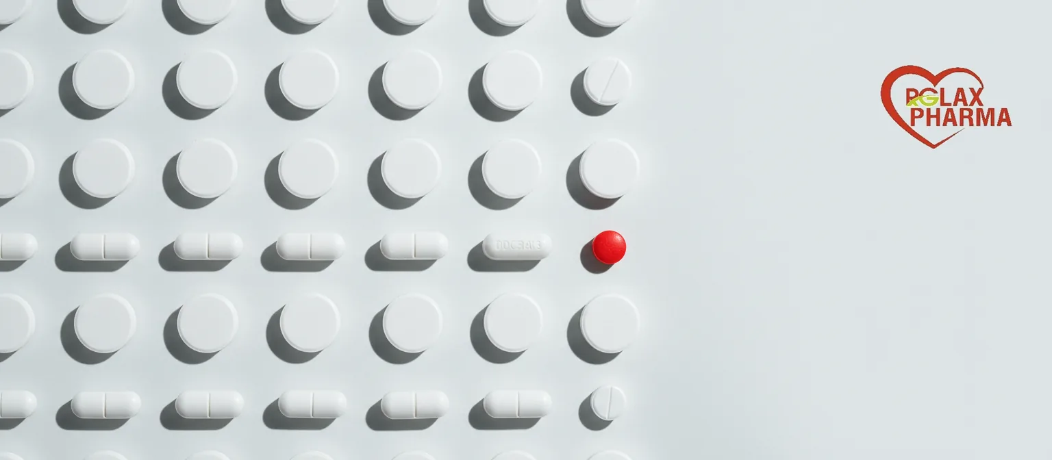 Many coated tablet and caplet shapes arranged on a grid