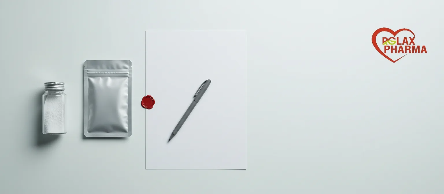 A sample jar, a foil sachet, a blank form and a pen